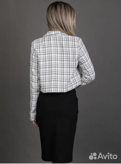 Твидовый жакет/укороченный пиджак