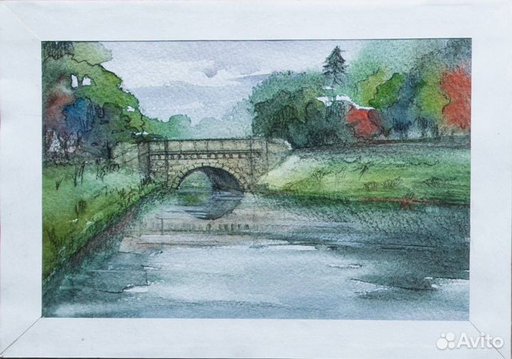 Пейзажи Гатчина и Старая Ладога без рамы (А4)