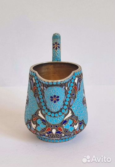 Сливочник,серебро 84, эмаль