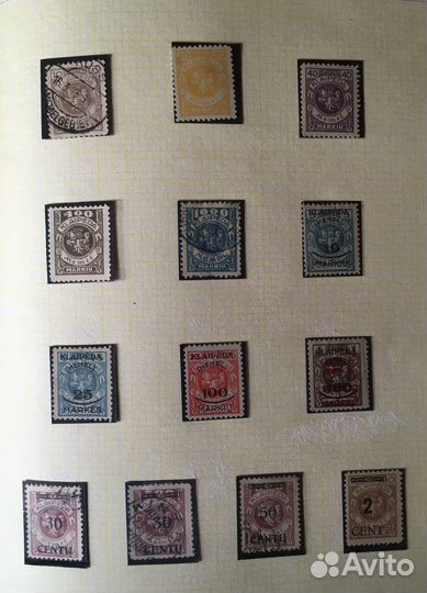 Марки Мемеля и Центральной Литвы (1920-1923)