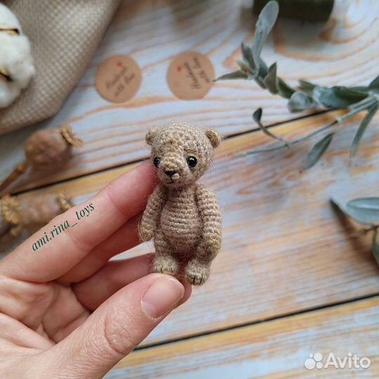 Миниатюрные игрушки. Мини мишки. Мини амигуруми