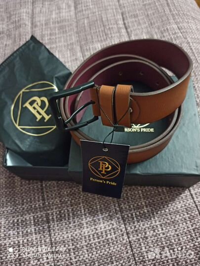 Ремень из натуральной кожи в подарочной коробке