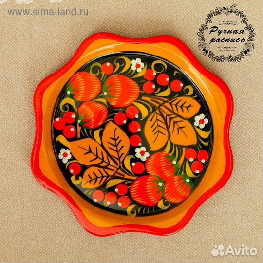 Тарелка «Малышка», 14140,5 см. хохлома