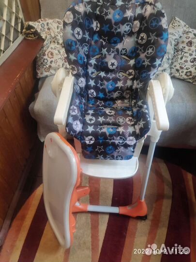 Детский стульчик для кормления chicco polly