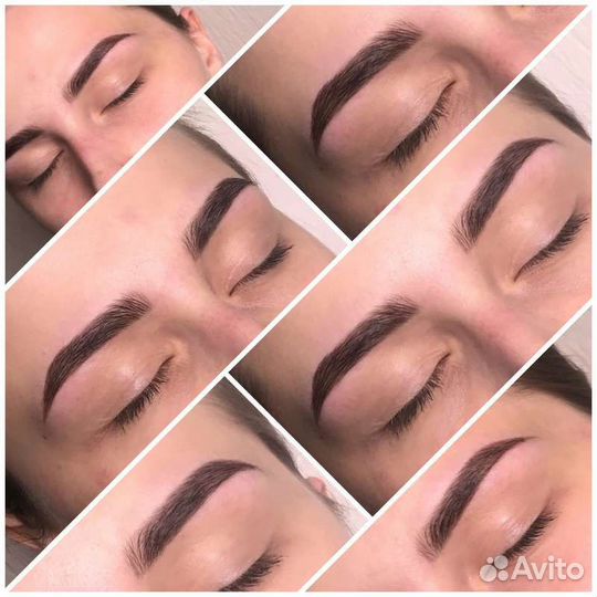 Татуаж, пудровое напыление, растушевка