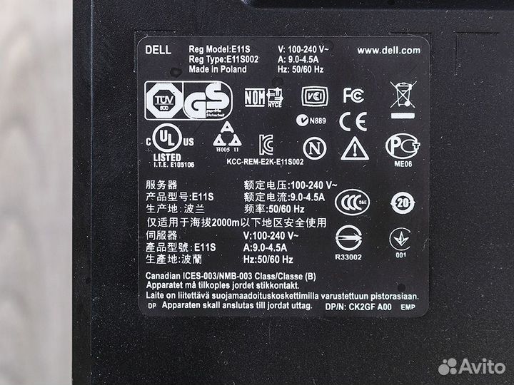 Сервер dell E11S США