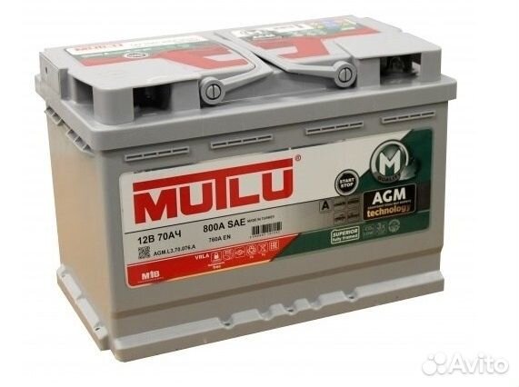 Аккумулятор 70 Ач Mutlu AGM на BMW Audi Mercedes