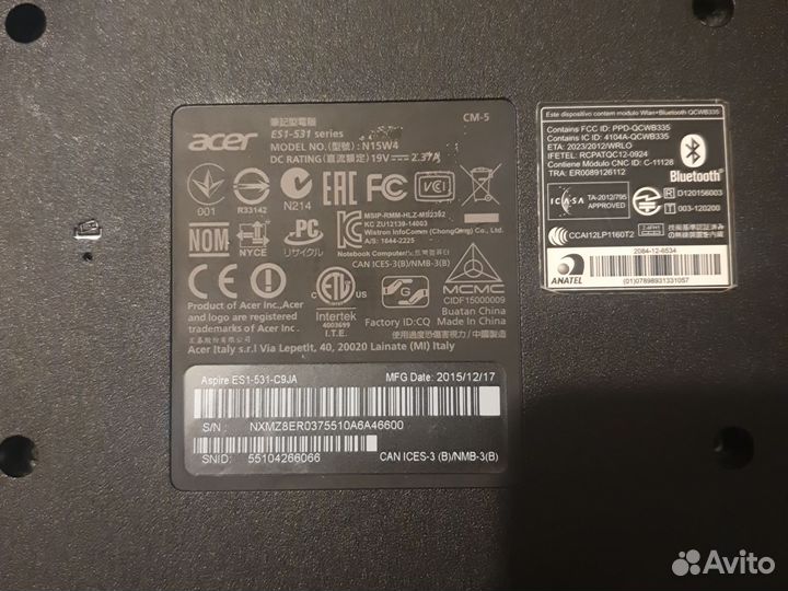 Корпус Acer ES1-531 в сборе
