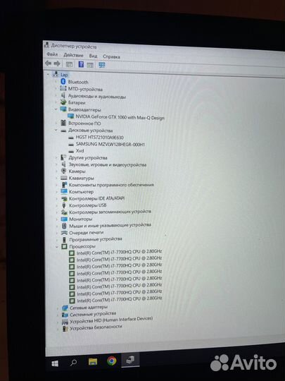 Игровой ноутбук hp omen 15-ce069ur (GTX 1060, i7)