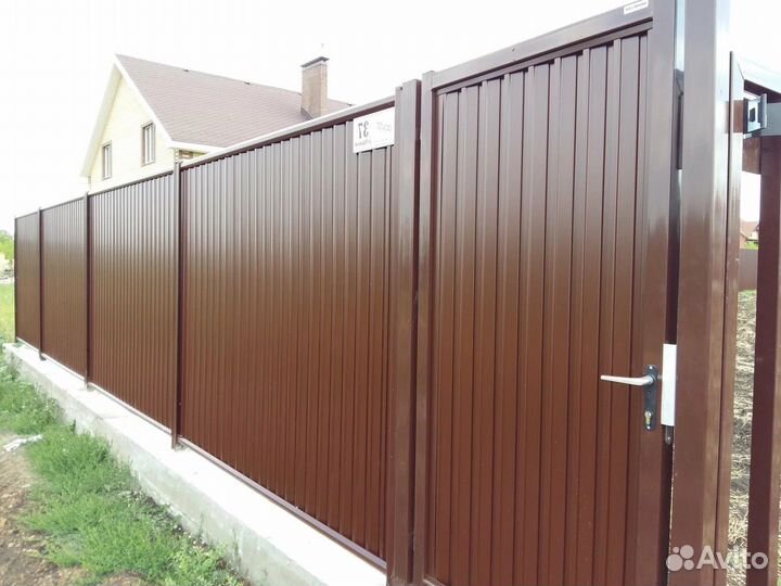 Забор из профнастила от изготовителя