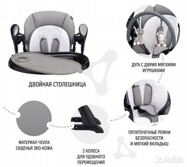 Стульчик для кормления 3в1