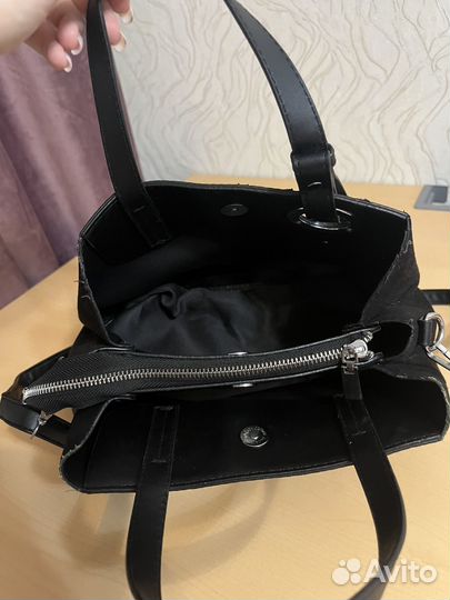 Сумка замшевая черная