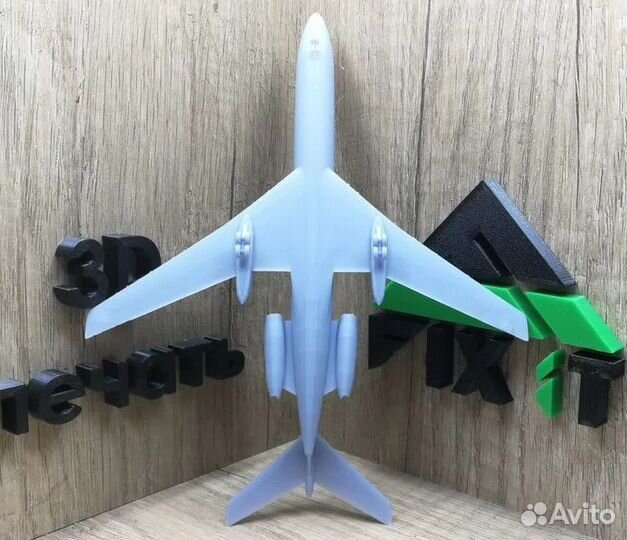 Модель самолета Ту-134 (заготовка) масштаб 1:200