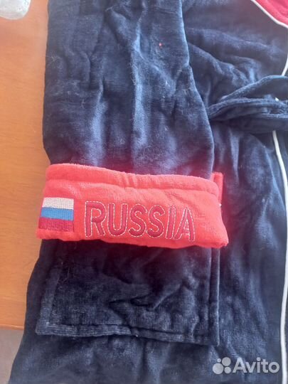 Мужской махровый халат с капюшоном новый 52-56 р