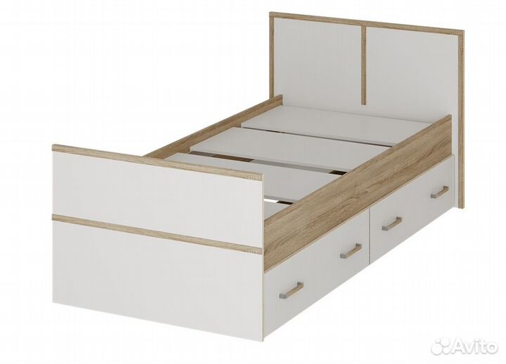 Кровать с ящиками (90-140-160) Сакура light