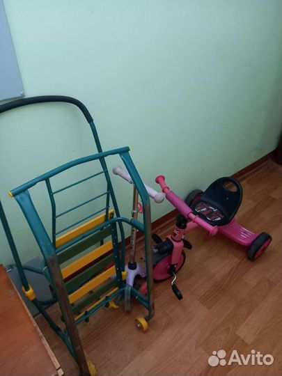 Велосипед, санки, самокат