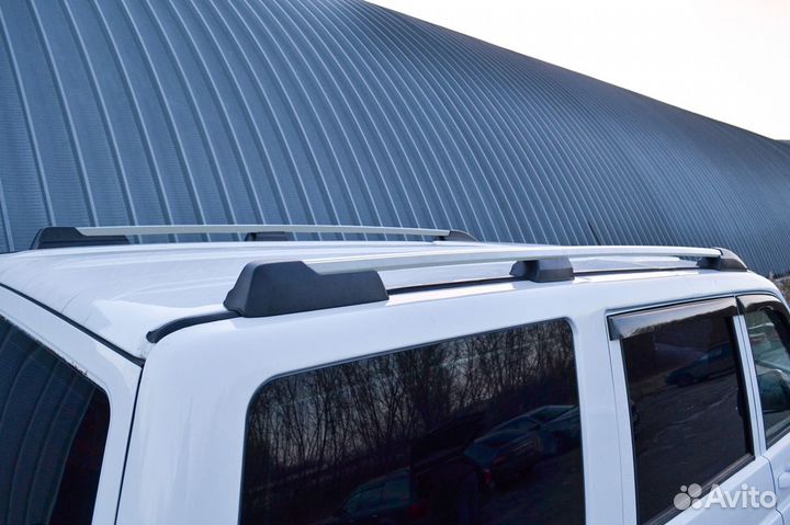 Рейлинги на крышу УАЗ Патриот Пт, серые