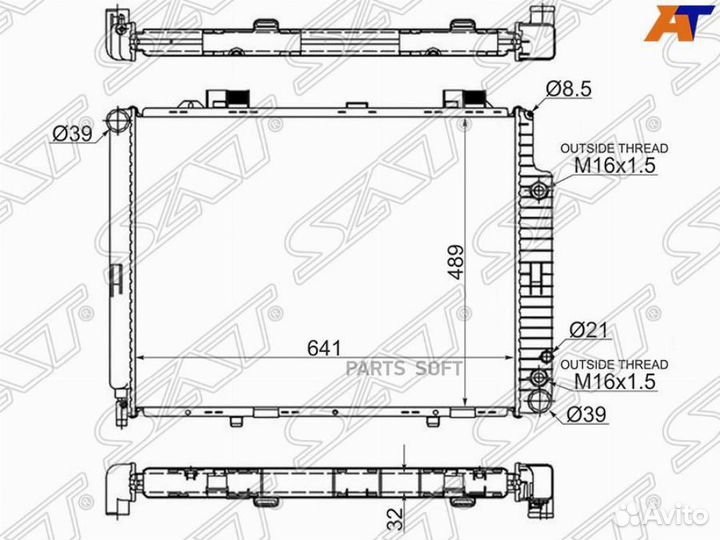 Радиатор Mercedes-Benz E-Class 95-03,SAT