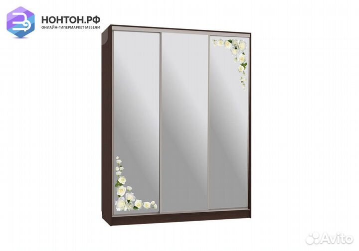 Шкаф-купе Бассо 4-600 розы венге