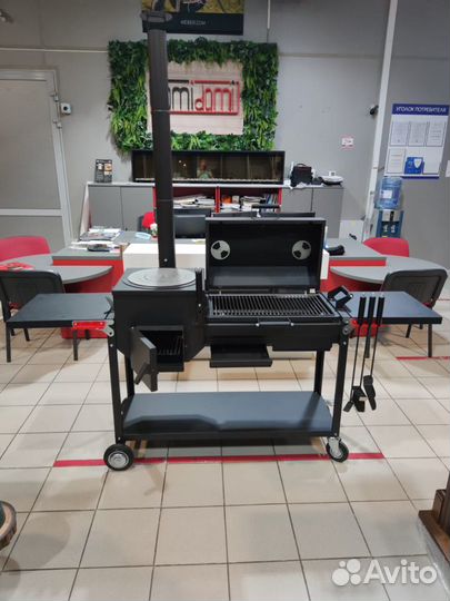 Мангал с печью под казан