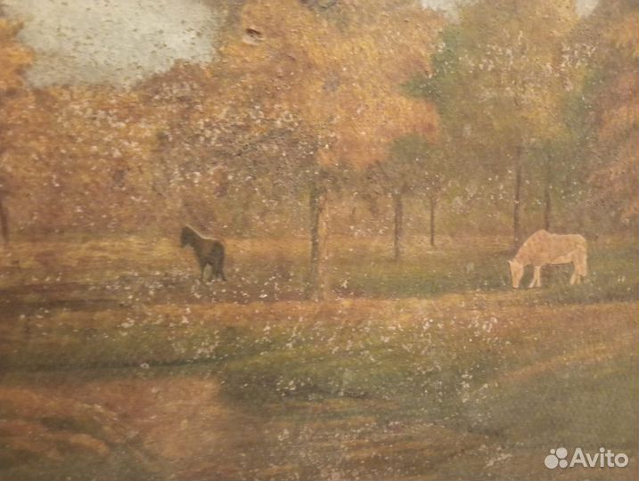 Большая старинная картина