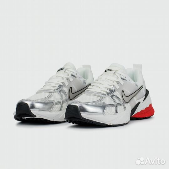 Nike V2K Run White Silver Red