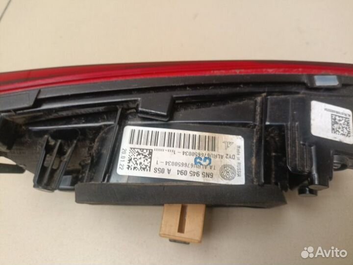 Фонарь внутренний задний правый Volkswagen Polo