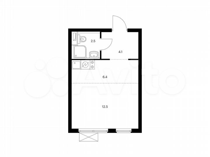 Квартира-студия, 25,5 м², 16/33 эт.