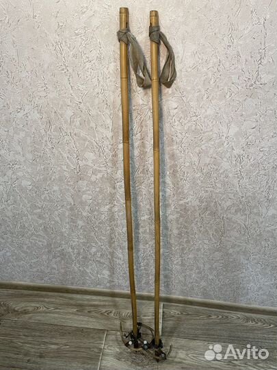 Лыжные палки бамбук антиквариат