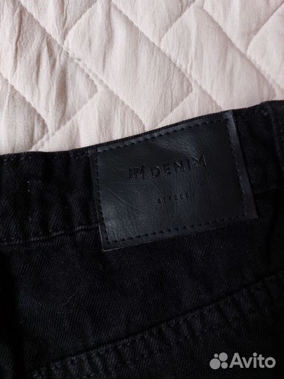 Джинсы бананы женские чёрные S