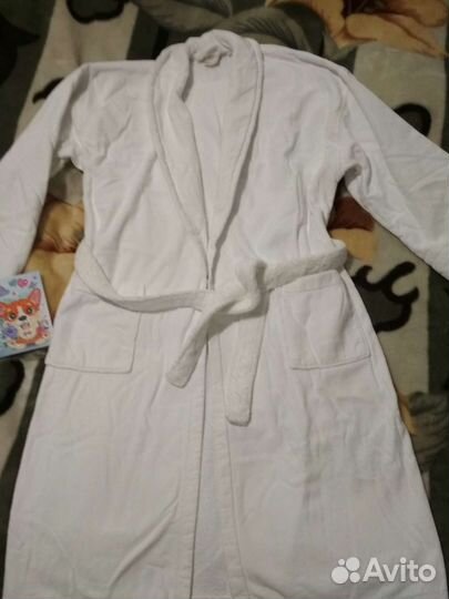 Халат махровый 54р,шапки банные