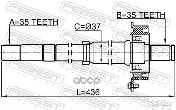 Полуось (привод) 2112-esc Febest