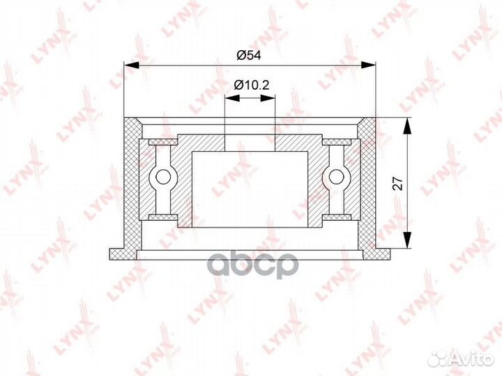 Ролик обводной ремня грм PB3063 lynxauto
