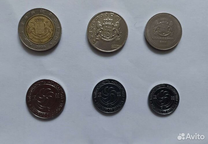 Набор Грузинских монет лари и тетри