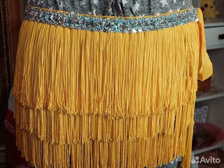 Пояс с бахромой для восточных танцев