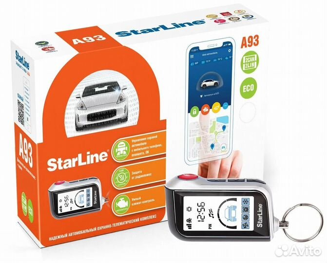Сигнализация StarLine A93 V2 2CAN+2LIN Eco