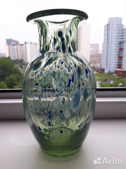 Ваза цветное стекло Неман