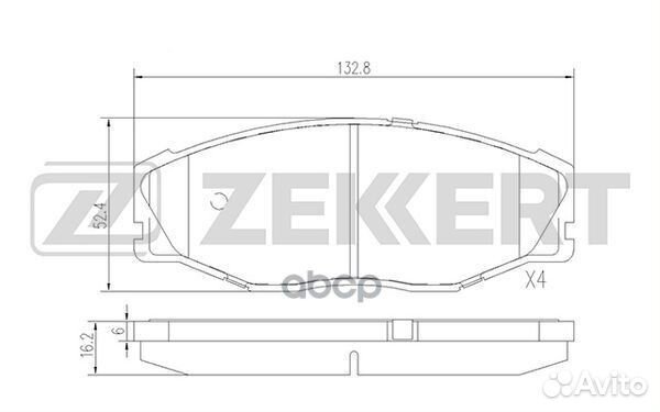 Колодки торм. диск. передн. Toyota Crown (S140