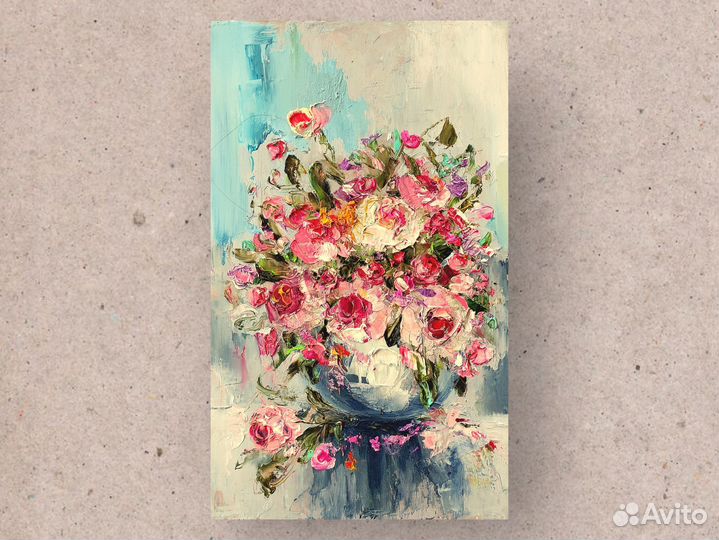 Картина маслом с цветами 