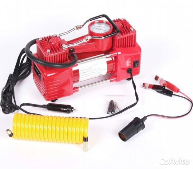 Компрессор 2-х поршневый в кейсе с набором