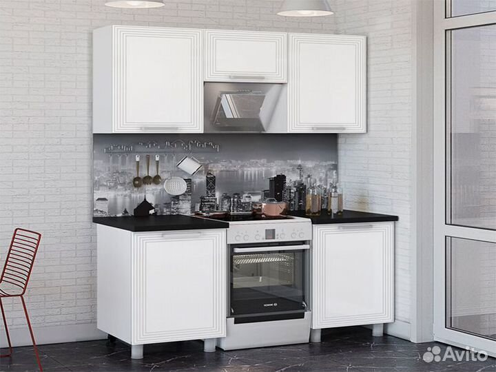 Кухня Монро тумба 7Р1 корп белый фасад 7Р1 монр