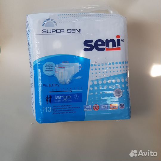 Подгузники для взрослых Seni L и optio L