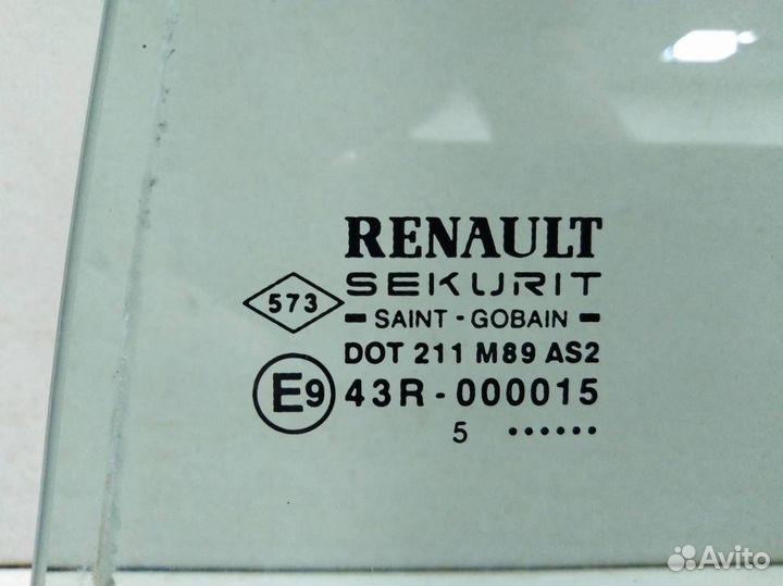 Стекло двери задней левой форточка Renault Megane