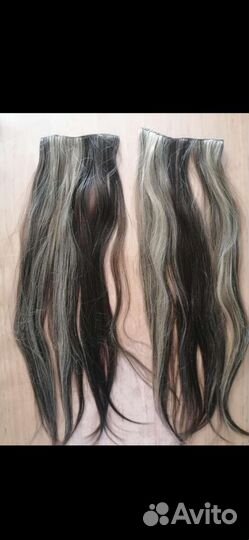 Волосы на заколках искусственные