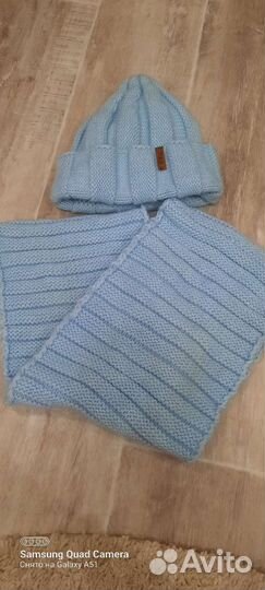 Шапка женская вязаная со снудом