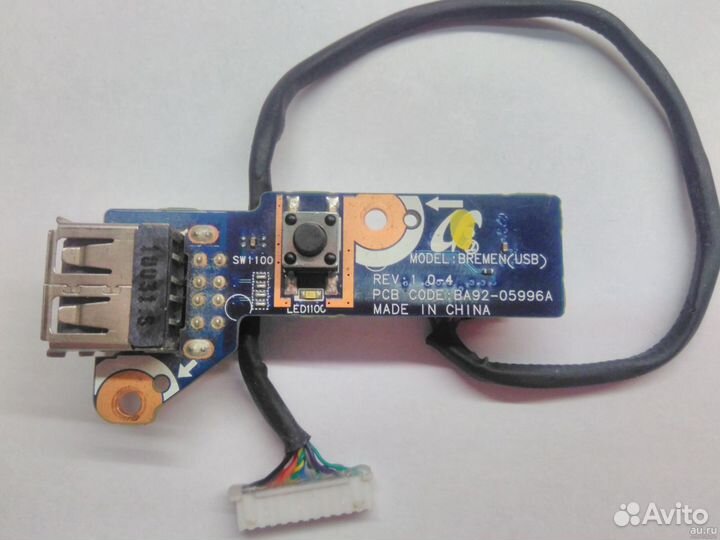 Платы кнопки включения и USB для ноутбуков Samsung