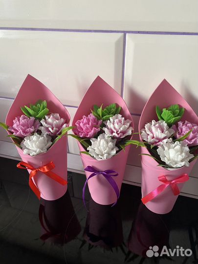 Мыльные цветы Букет из мыла