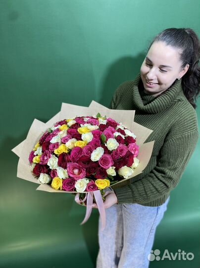 101 роза с бесплатной доставкой в Севастополе