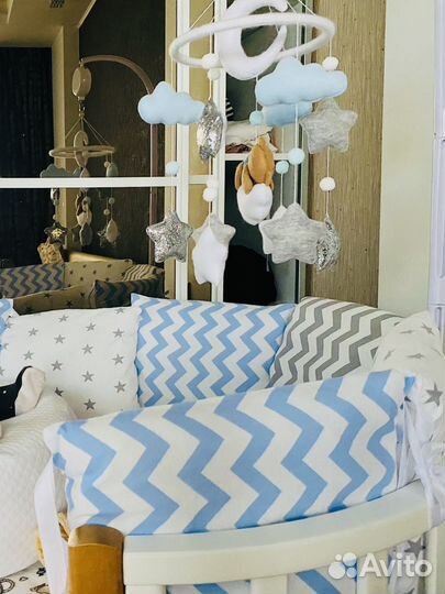 Бортики подушки в детскую кроватку