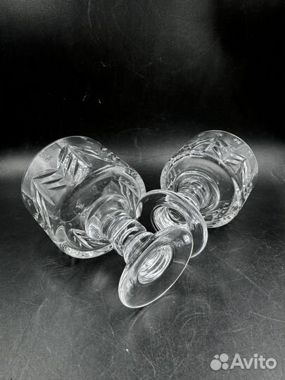 Бокалы советские хрустальные 2 штуки Гусь-Хрусталь